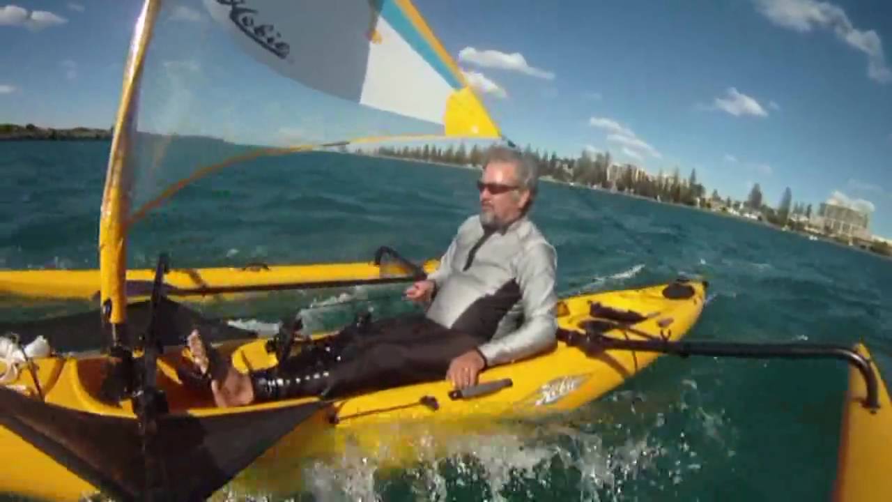 Hobie Tandem Island – Reefed in 20 knot gusts